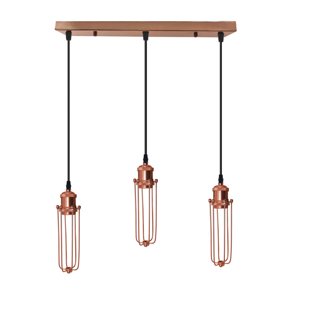 Hadeya 3-Light Kitchen Island Geometric Pendant