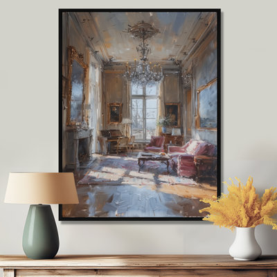 Décoration murale chateau rose beige et chateau