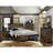 Burnished Rustic Bedroom Nightstand - Solid Rubberwood, 2 Drawers, Classic Transitional Side Table Drawer Finish,