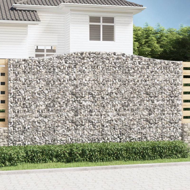 Avaiah Silver Metal Fence Panels Included, 240cm H x 400cm W x 50cm D