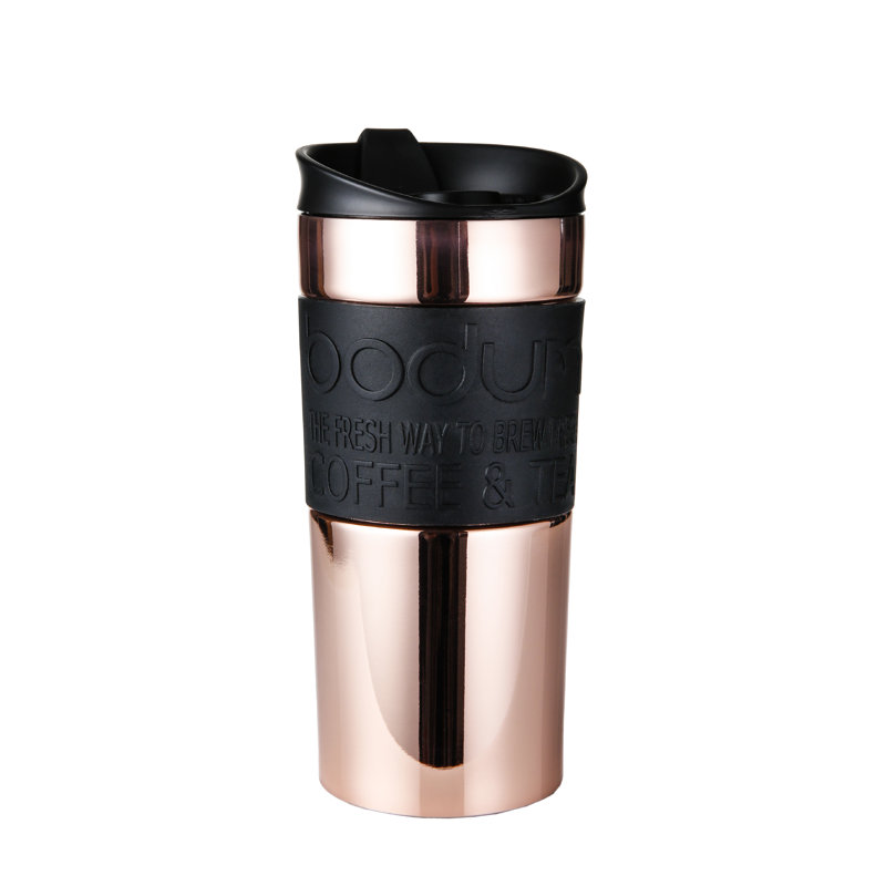 Tasse de voyage en acier inoxydable 12 oz Bodum, Bronze