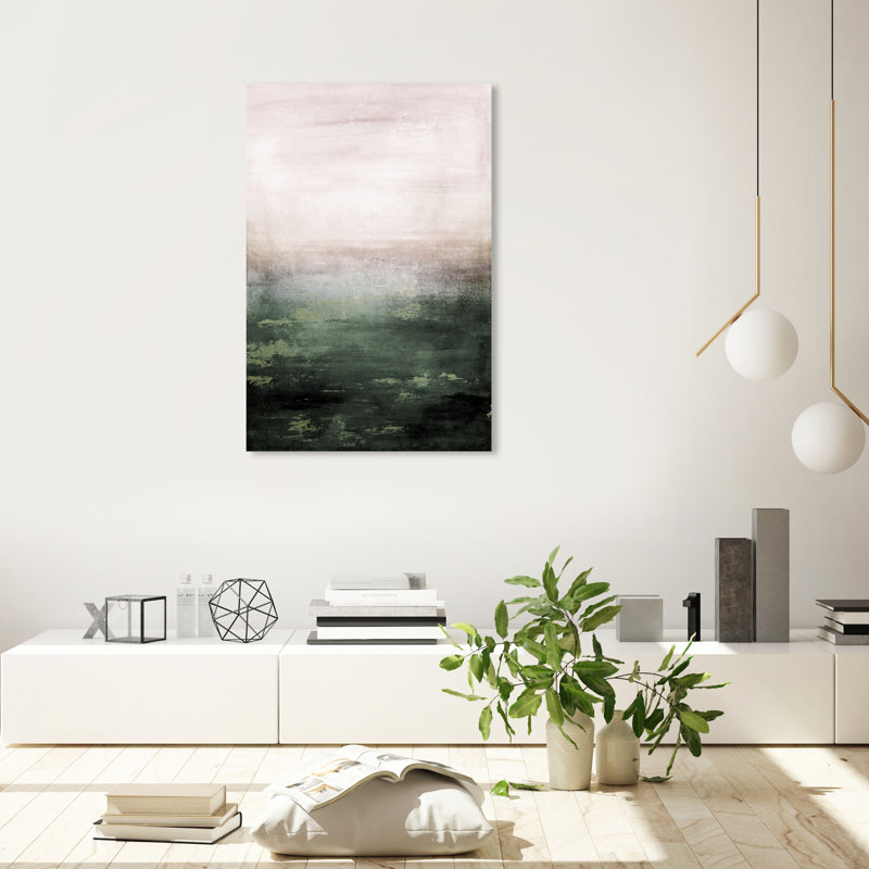 «Abstract Mossy Sailing», reproduction d'impression, H 36 po x l 24 po x 1,5 po, Toile tendue