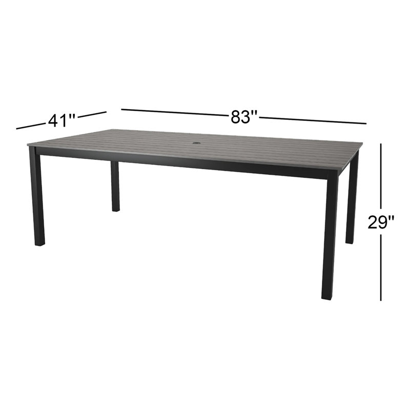 Table de salle à manger Arynne, L 83 po x L 41 po x H 29 po