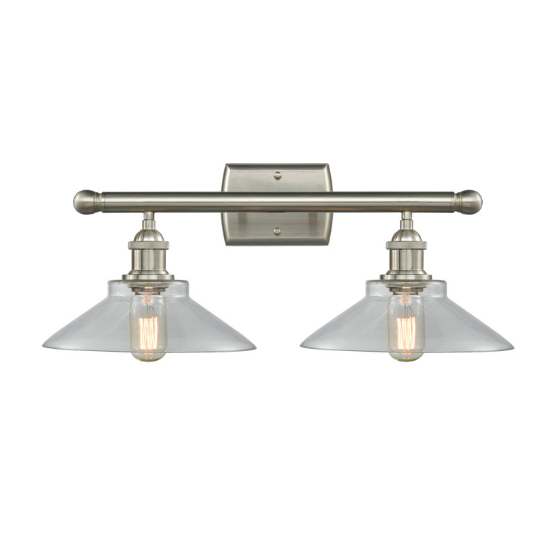Éclairage pour salle de bain à intensité variable 2 lumières Newton St Loe, Transparent, Ampoule DEL 6 watts Vinage