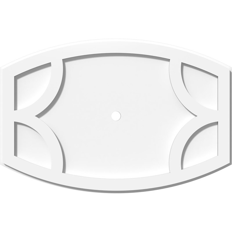 Médaillon de plafond contemporain en PVC de qualité architecturale Kailey l 24 po x H 16 po x P 1 po x P 13 po