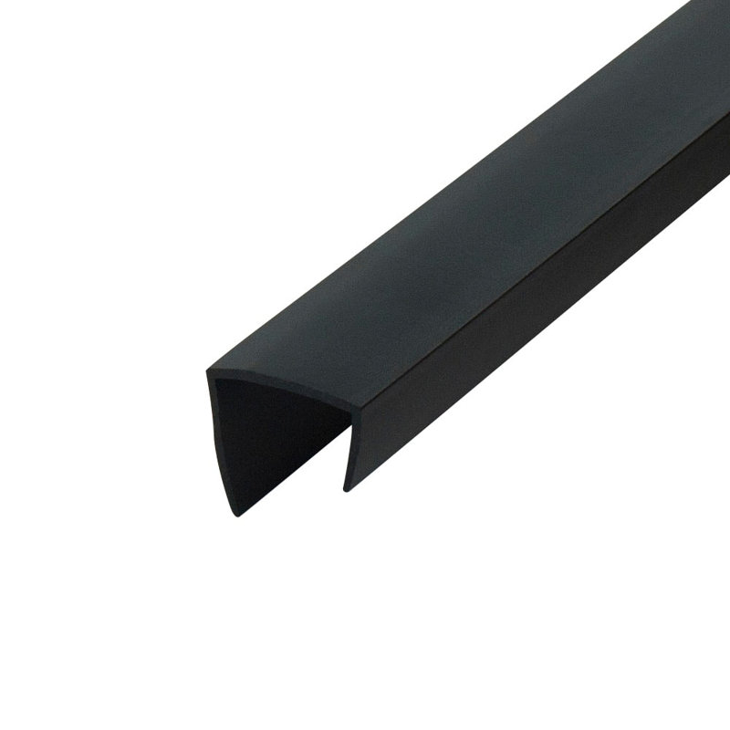 Styrène 5/8 po | Capuchon de moulage | Ensemble pro: (5) pièces longues de 96 po, Noir, noir, noir, noir