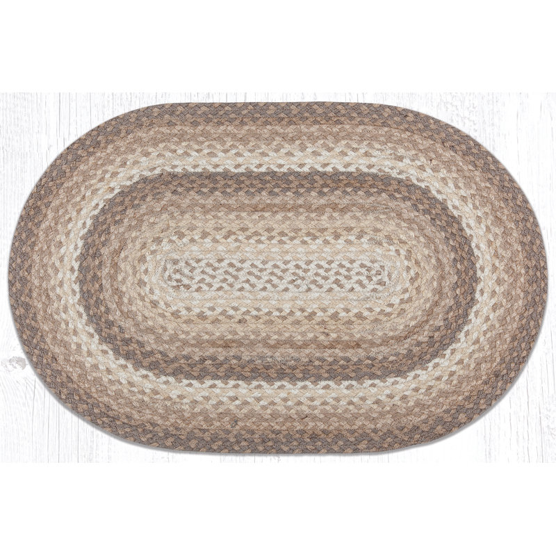  Oval Natural Jute Rug – Natural Fiber, Oval 1'8" x 2'6", Natural