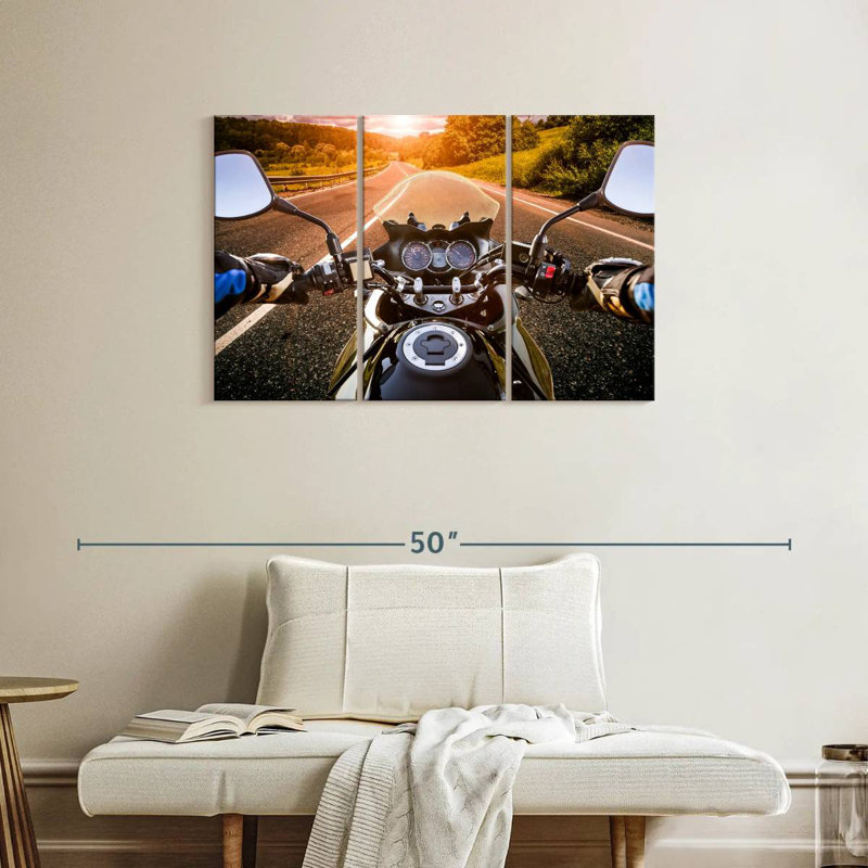 Mehar Asphalt Road Motorcycle, 24" H x 38" W