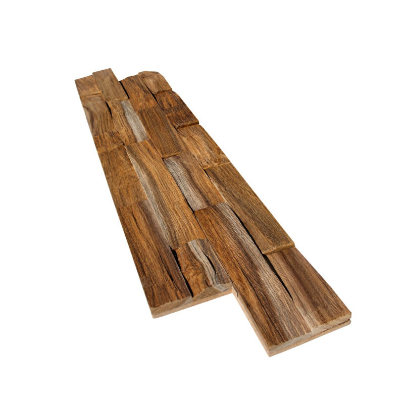 MB-002 – Teak Brushed 3D Reclaimed Teak Wall Panel