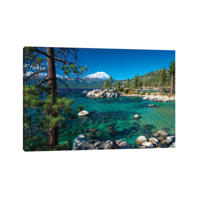 Boulders And Cove At Sand Harbor State Park, Lake Tahoe, Nevada, USA by Russ Bishop - Wrapped Canvas Print