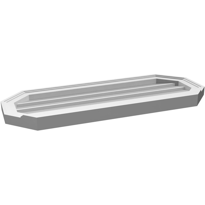 Évent horizontal gondole allongé en surface octogonal Signature, 14" H x 34" W x 2" D