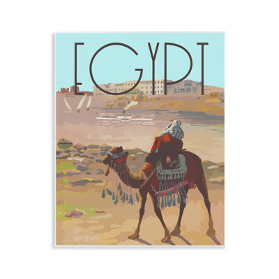 Egypt Camel Scene Wall Plaque Art by Daphne Polselli