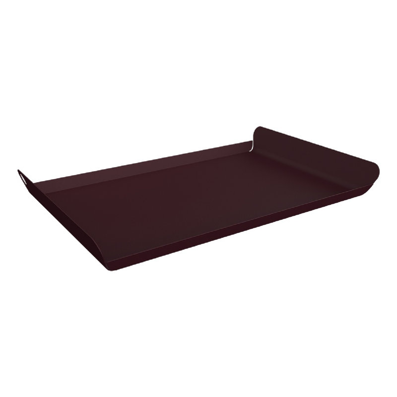 Alto Stainless Steel Tray, 2" H x 14" W x 9" D, Black Cherry
