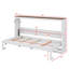 Lit escamotable simple avec éclairage à DEL, transformable en armoire-1298673479