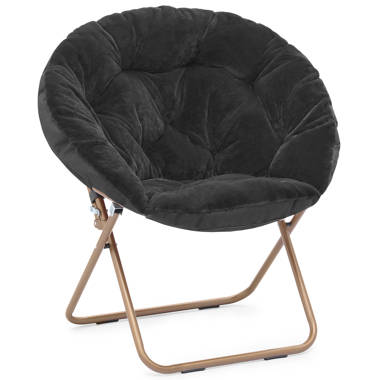 Mercer41 Leward Foldable Faux Fur Living Wayfair | Bedroom X-Large, Club Recreation Chair Room, in - Game Relaxing Saucer and