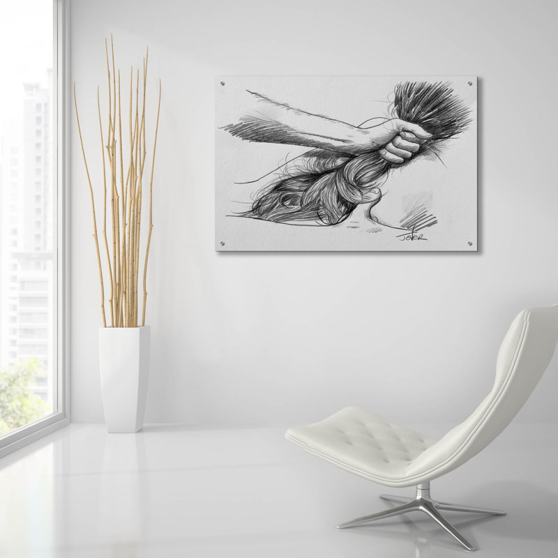 «Hold On» par Loui Jover, art mural en verre acrylique, H 24 po x l 36 po x P 0,2 po