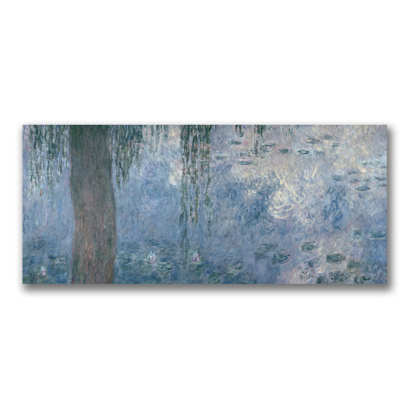 " "WaterLillies Morning II" " by Claude Monet, 10" H x 24" W x 2" D