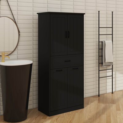 Armoire de rangement pratique pour la maison avec deux portes pour paniers à linge et un tiroir pratique