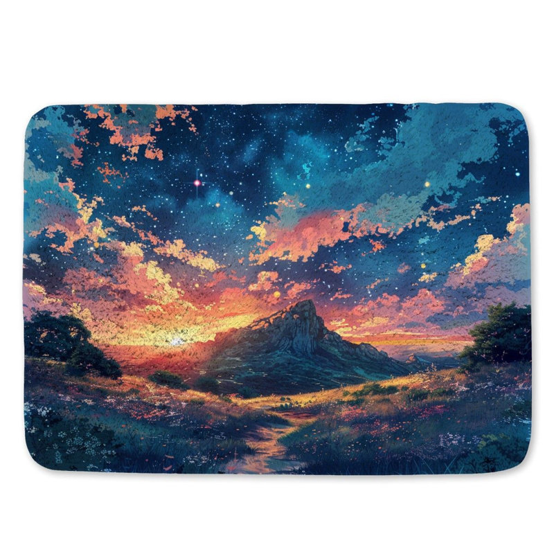 Tymek Microfiber / Microsuede Non-Slip Bath Mat, 21"W x 34"L
