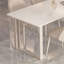 Modern White Rectangular Solid Wood Dining Table-685486042