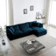 Canapé modulaire en bois massif en chenille bleue - Stable Comfort Comfortable L