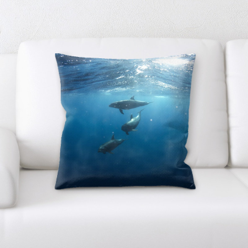 Coussin à jeté dauphins