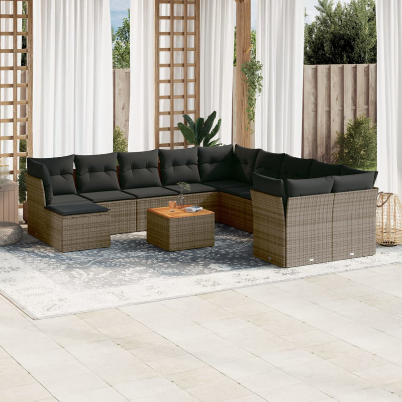  Garden Sofa Set Grey