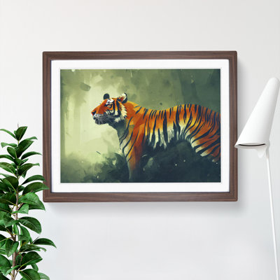 Tiger Art Painting Abstract 1 Piece Single Picture Frame Wall Art