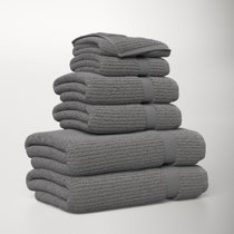 6 Piece Bath Towels Set, 100% Super Plush Premium Cotton - Becky