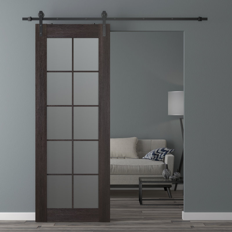 Porte de grange Avon, 31,75 po x 95,24 po, Chêne Veralinga