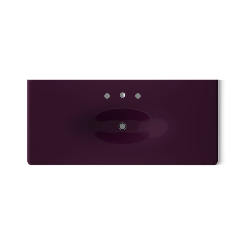 Iron Impressions® 50" Single Bathroom Vanity Top, Widespread, Black Plum