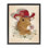 «Cow with Red Cowboy Hat», art mural encadré sur toile flottante par Andrea Jasid Grassi