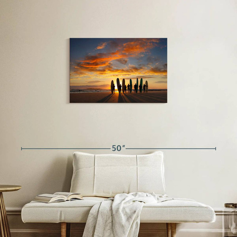 Gillard Malibu Sunrise Surfers, H 20 po x l 30 po