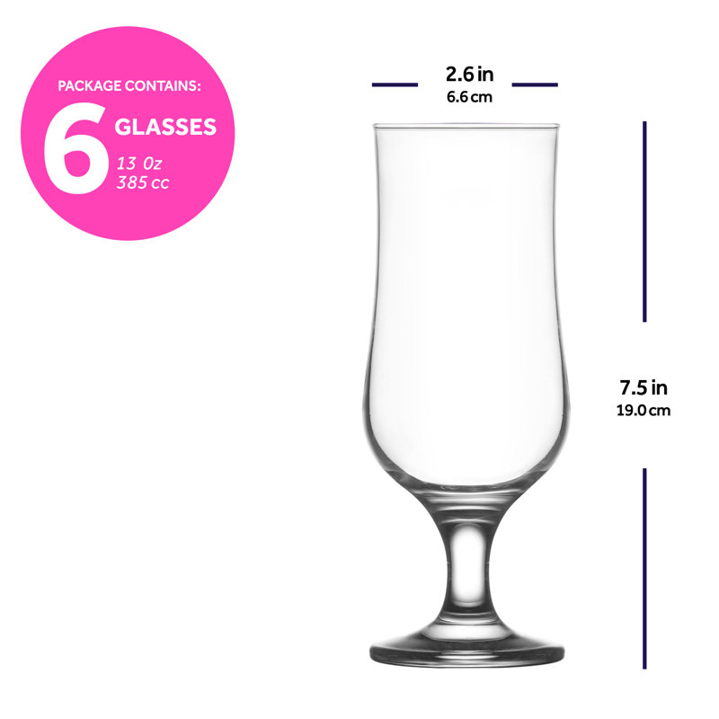Nevakar 13oz. Hurricane Glass Set