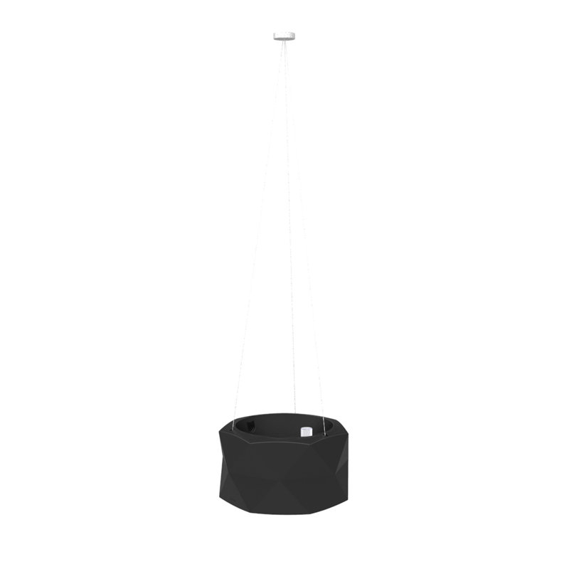 Marquis Resin Hanging Planter, Black