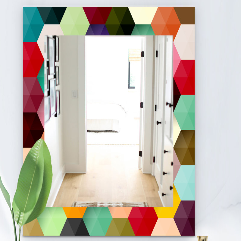 Miroir mural Honeycomb 5, H 39,4 po x l 29,5 po