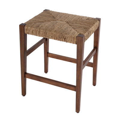 Brunetto 24.5 in. Seat Height Woven Backless Counter Stool