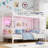 Metal Bunk Bed Twin Over Twin with Safety Guard Rails and Space-Saving Design, Steel Bed for School, Bedroom-480346919