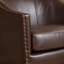 Fauteuil club en cuir reconstitué brun-984817623