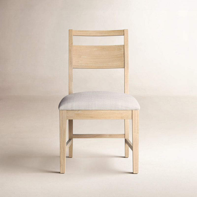 Chaise de salle à manger rembourrée Brienne, Bois naturel