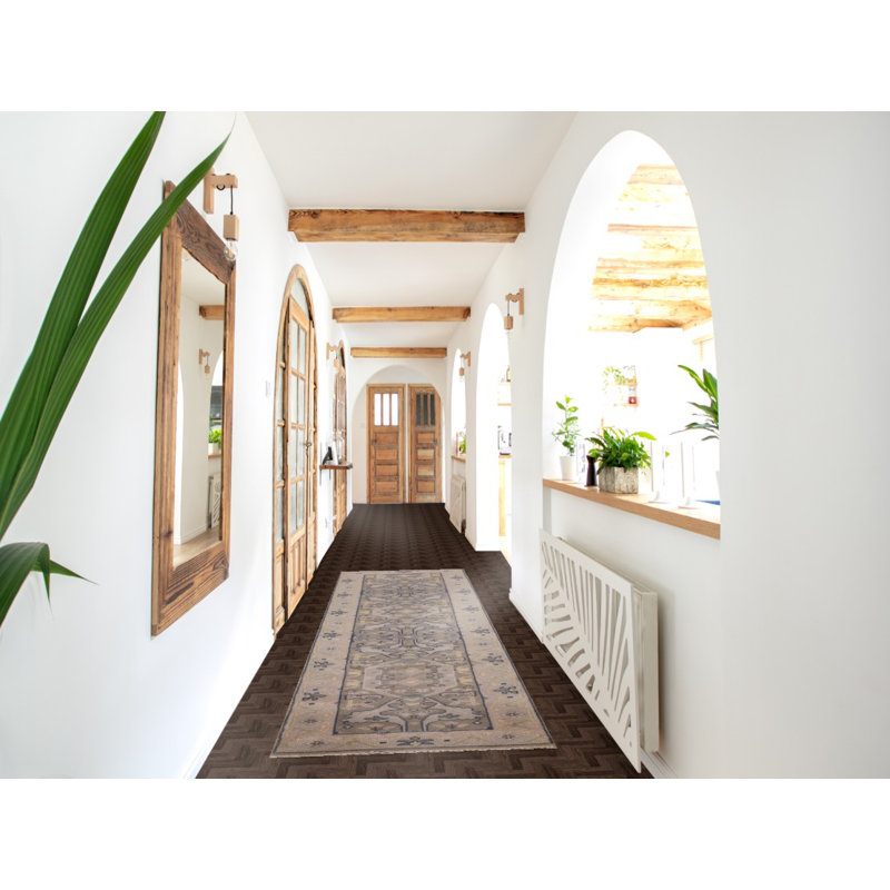 Tapis de couloir oriental fait à la main Oushak 3 x 10