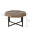 Table de salon octogonale en bois avec pieds en métal-448538282