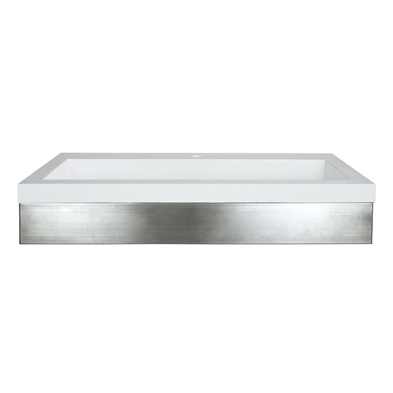 Zaca 36" Wall-Mounted Single Bathroom Vanity Set, Single Faucet Hole, Pearl
