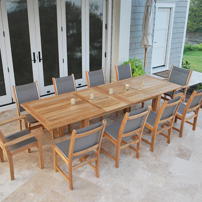 Hyannis Outdoor Teak Dining Table, 39.5" W x 118" L x 30" H