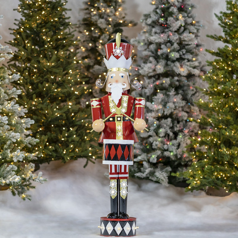 Large iron Christmas nutcracker with drum