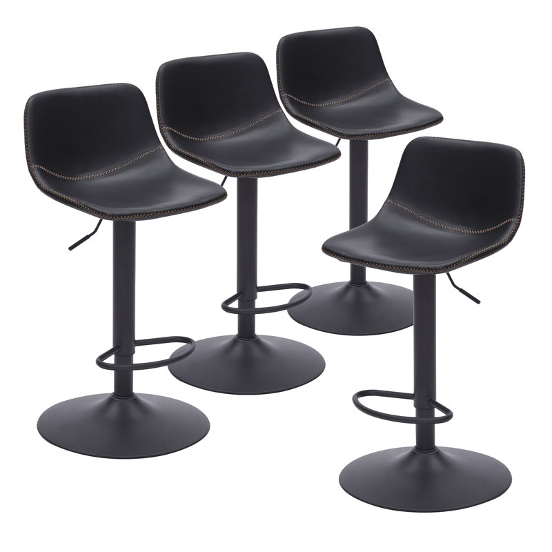 Height Adjustable Bar Stool, Black