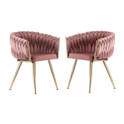 Abdurrahim Velvet Dining Chair - Ergonomic Tufted Back and Metal Legs - Button Back Armchair for Dining Room Living Room Restaurants