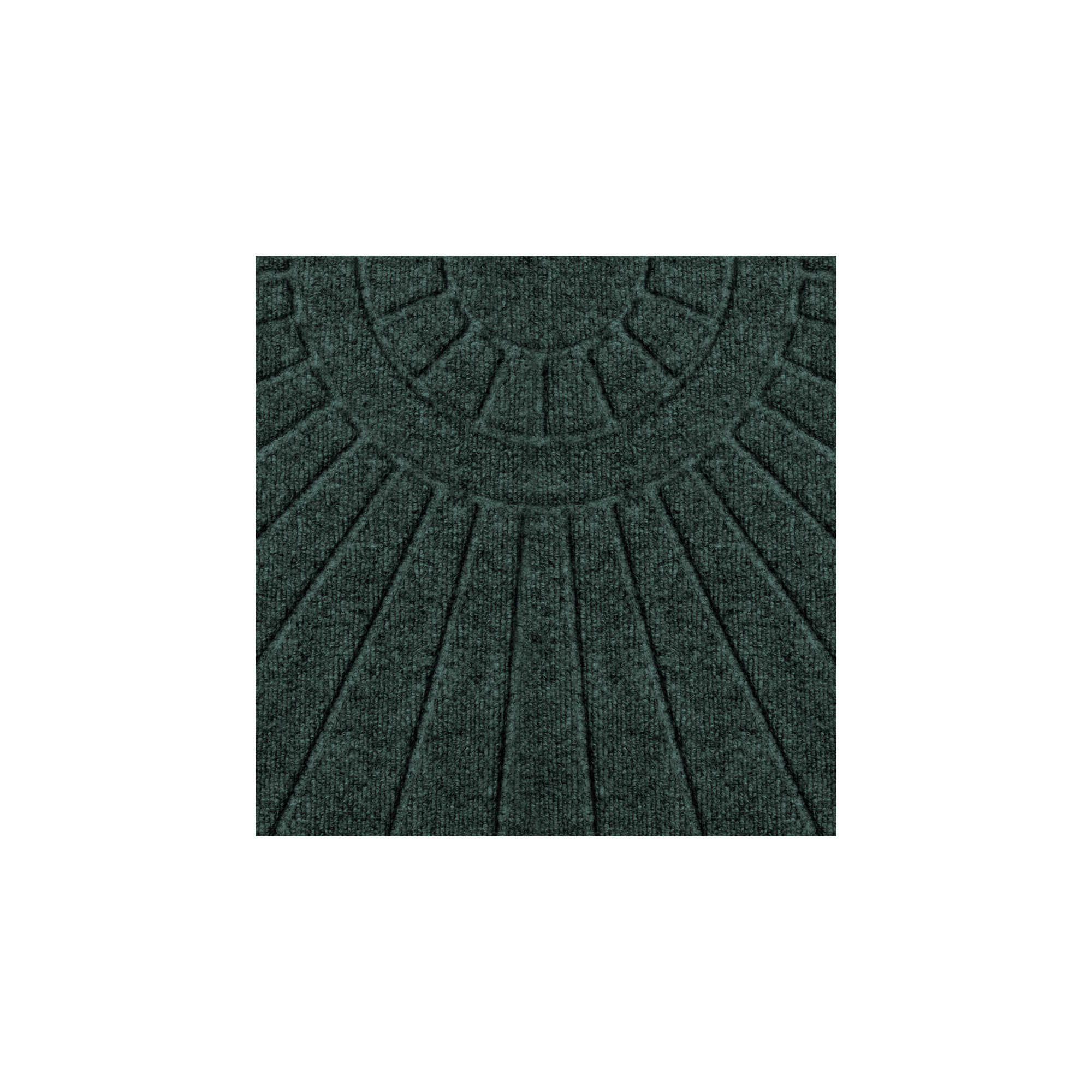 WaterHog Sunburst Half Round Indoor Outdoor Doormat, Evergreen