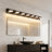  7-Light Matte Black LED Bathroom Vanity Light with 5 Selectable Light Colors 5CCT & 350° Rotatable Heads-927324838-927324856