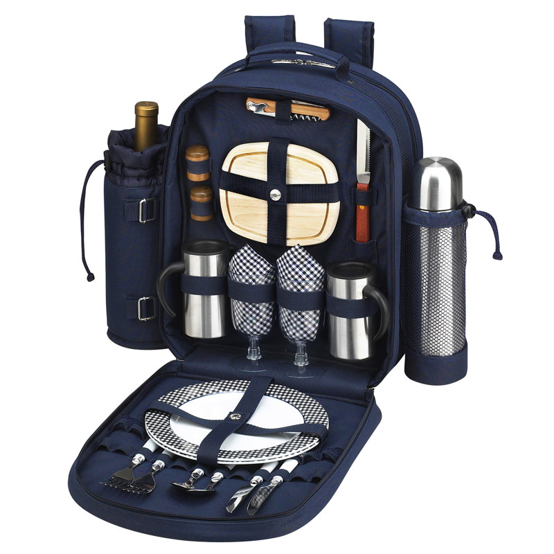 Coffee and Picnic Backpack, Service for 2